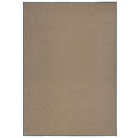 JUTETEPPICH CARRON, geometrisch, Braun-Blau, 200 x 290 cm - Blau/Braun, Naturmaterialien (200/290cm) - KADIMA DESIGN