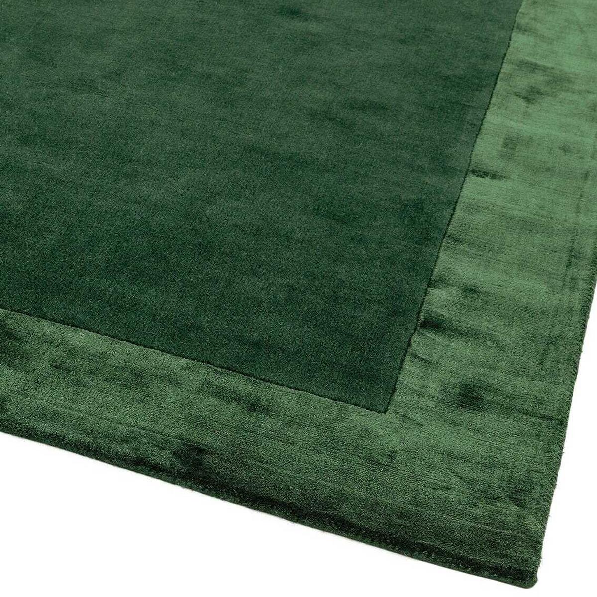WOLLTEPPICH handgewebt TYNE, mit Bordüre, Grün, 200 x 290 cm - Grün, Textil (200/290cm) - KADIMA DESIGN