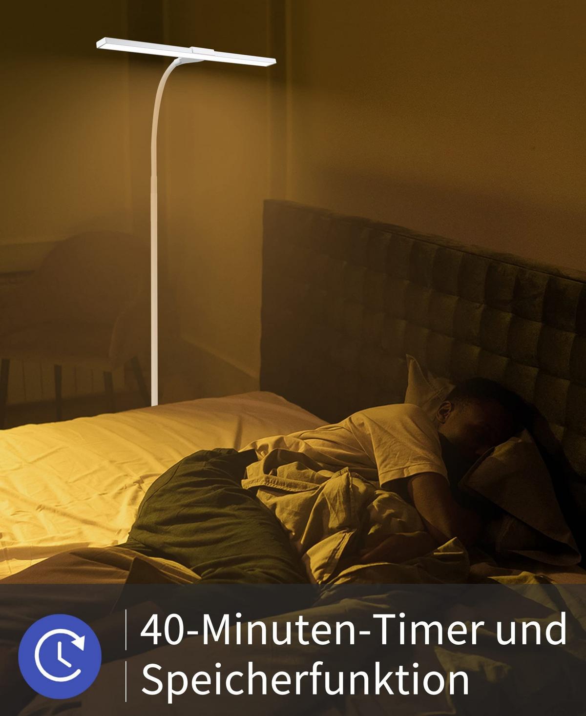 STEHLAMPE Lichtwin 26.0/22.0/156.0 cm - Weiß, Metall (156/26/22cm) - ZMH