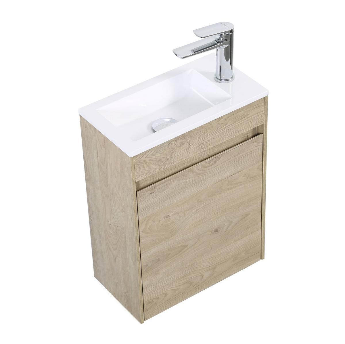 GÄSTE-WC-MÖBELSET Sinta 2 Teile Kastanien Eiche - 40 x 22 x 54 cm - Eichefarben, Holz (40/54/22cm) - Badplaats
