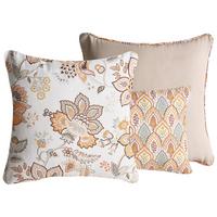 DEKOKISSEN 3er-Set Bunt 45/45 cm Hopea - Multicolor, Textil (45/45cm) - Beliani