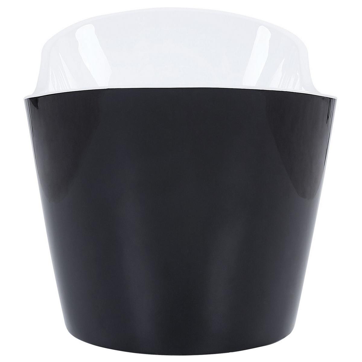 BADEWANNE FREISTEHEND 78x180x72 cm schwarz Antigua - Schwarz, Kunststoff (78/72/180cm) - Beliani