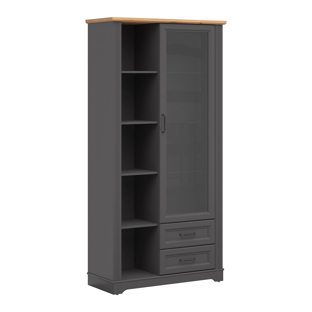 GESCHIRRSCHRANK Charlie Grau - Grau, Holzwerkstoff (100/200/42cm) - Petits-meubles