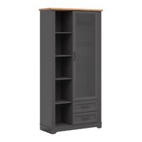 GESCHIRRSCHRANK Charlie Grau - Grau, Holzwerkstoff (100/200/42cm) - Petits-meubles