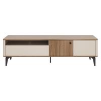 TV-LOWBOARD Aurena 2D1S AU06 - Kaschmir/Nussbaumfarben, Holzwerkstoff/Metall (180/51/41cm) - MIRJAN24