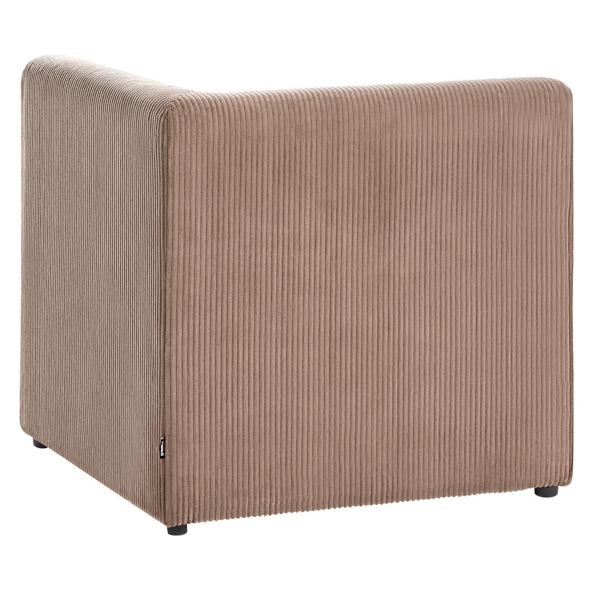 3-SITZER-MODULSOFA Sandbeige Cord Lemvig - Sandfarben, Textil (250/78/83cm) - Beliani