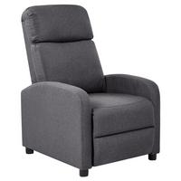 FERNSEHSESSEL Dunkelgrau Eminence - Dunkelgrau/Schwarz, Textil (66/103/74cm) - Beliani