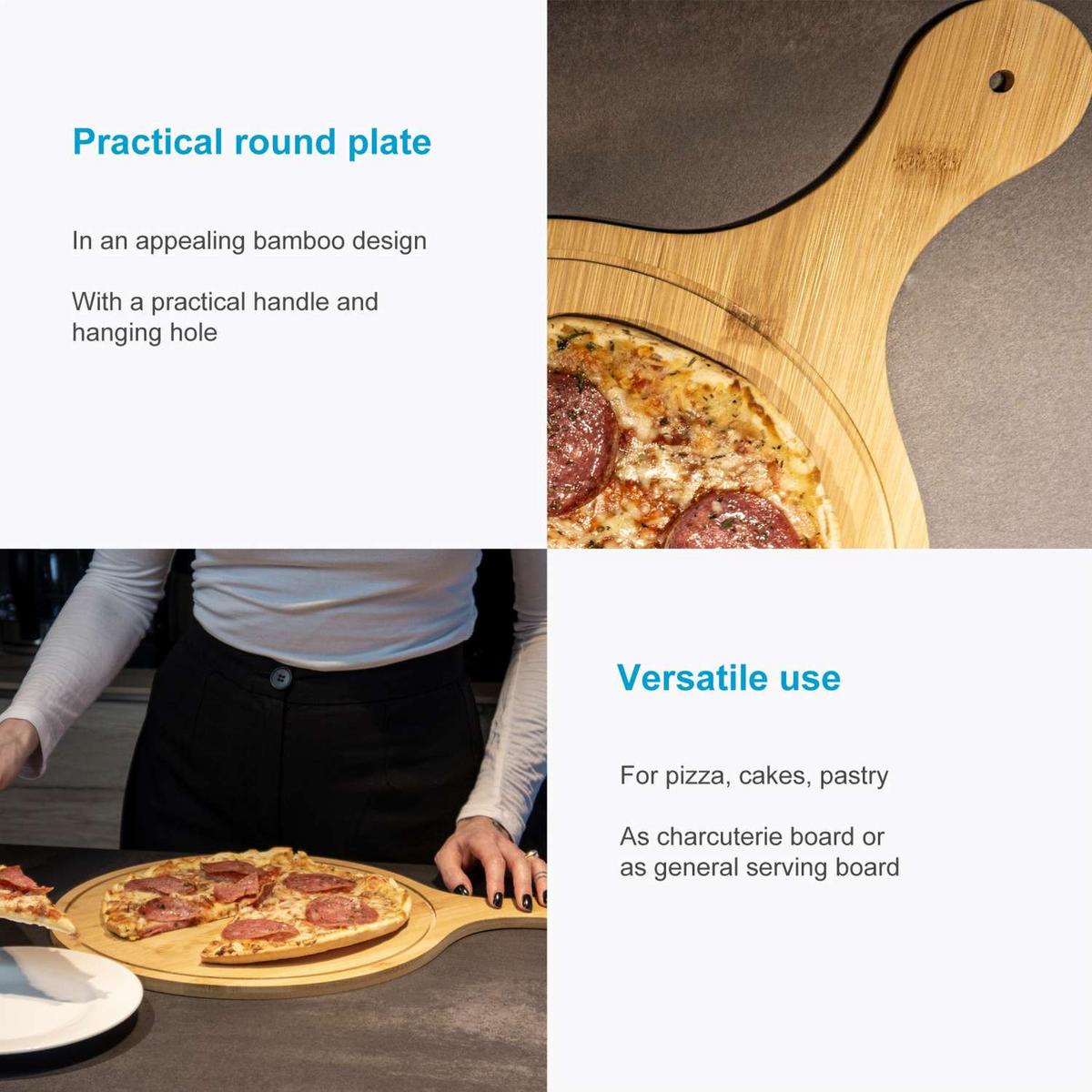 PIZZA SCHNEIDEBRETT - Braun, Naturmaterialen (31.5/44.3cm) - Intirilife