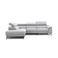 ECKSOFA FIERO 5-Sitzer mit 1 Relaxfunktion, hellgrau - Hellgrau, Holzwerkstoff/Textil (228/290cm) - Wozimo