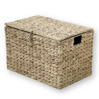 WASSERHYAZINTHEN-TRUHE mit Deckel 50/33/35 cm - Eichefarben, Naturmaterialien (35/33/50cm) - Calicosy