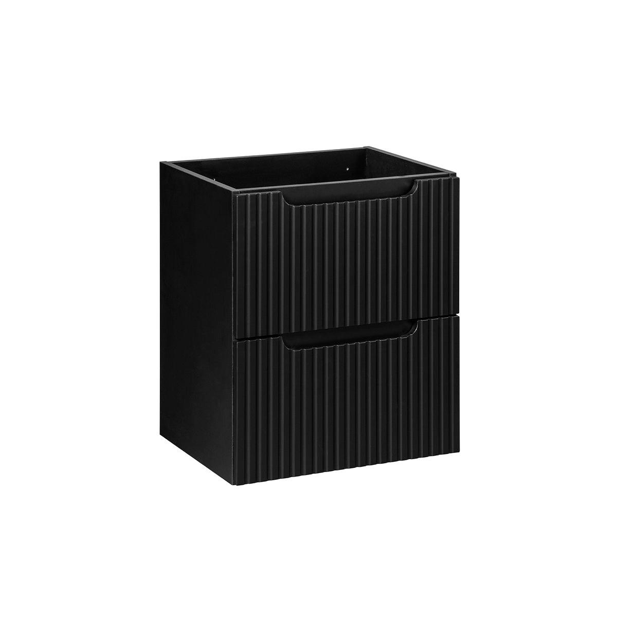 WASCHTISCHUNTERSCHRANK 50cm Riva Schwarz - Schwarz, Holzwerkstoff (50/57/40cm) - Petits-meubles