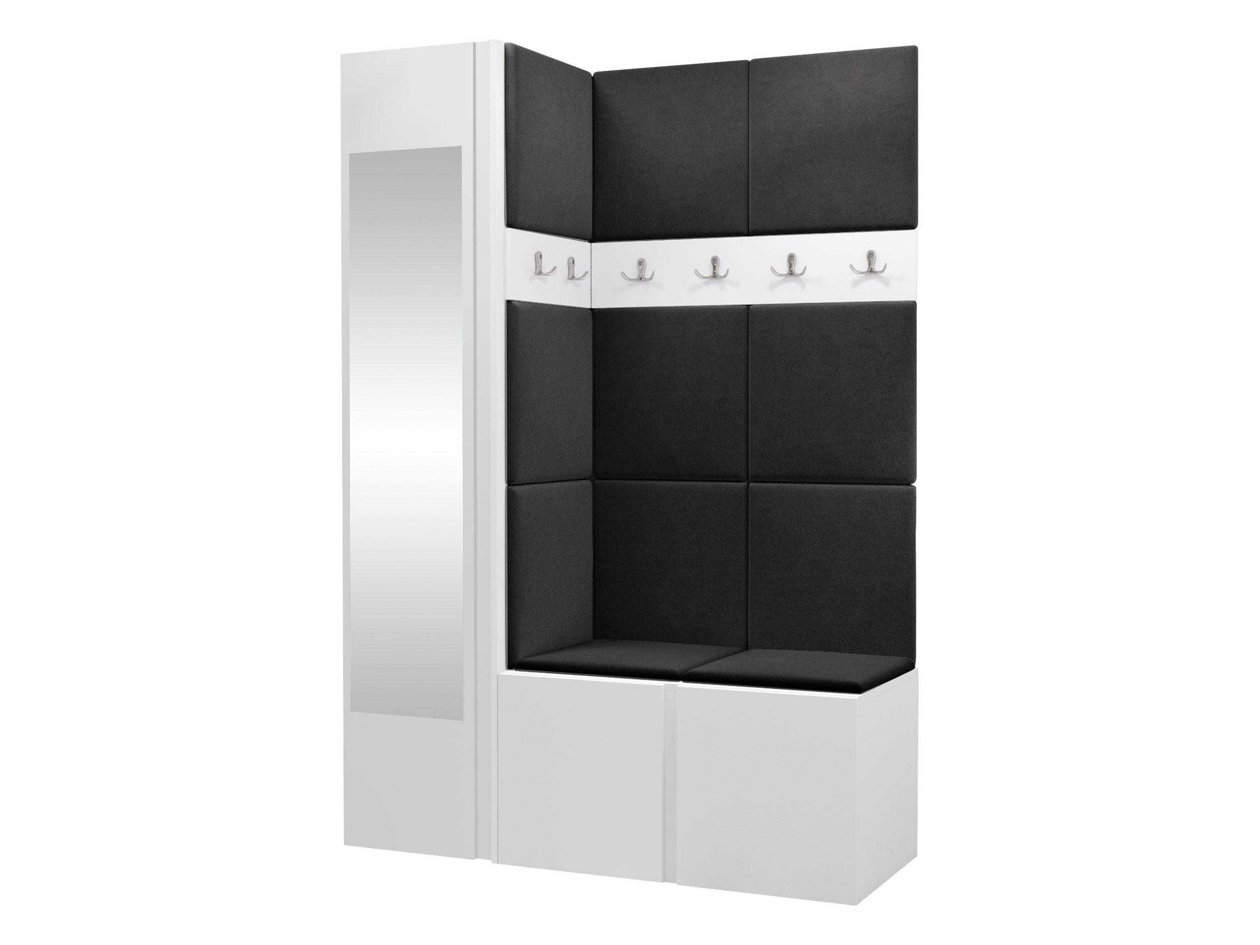 GARDEROBEN-SET Orion X - Anthrazit/Weiß, Holzwerkstoff/Kunststoff (124/186/46cm) - MIRJAN24