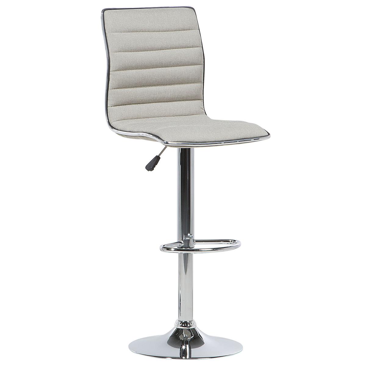 BARHOCKER 2er-Set Polsterbezug Beige Lucerne - Beige, Textil/Metall (40/116/39cm) - Beliani