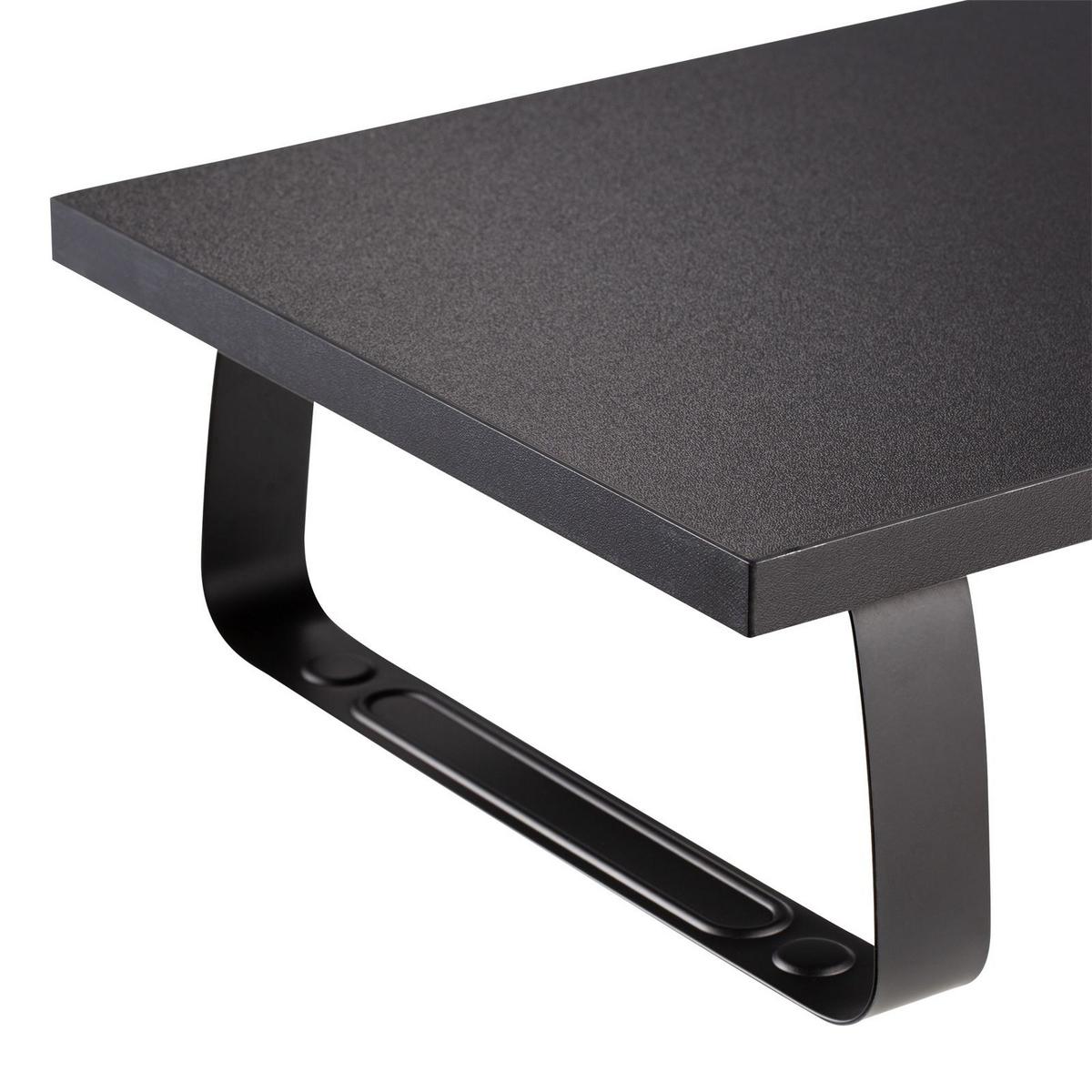 MONITORSTÄNDER MILFORD - Schwarz, Holzwerkstoff/Metall (26/100/12cm) - CARO-Möbel