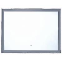BADSPIEGEL mit LED-Beleuchtung rechteckig 90/70 cm Argens - Silberfarben, Kunststoff (90/70/4cm) - Beliani