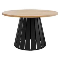 COUCHTISCH Circolo - Schwarz/Braun, Holzwerkstoff/Metall (75/75/43cm) - MIRJAN24
