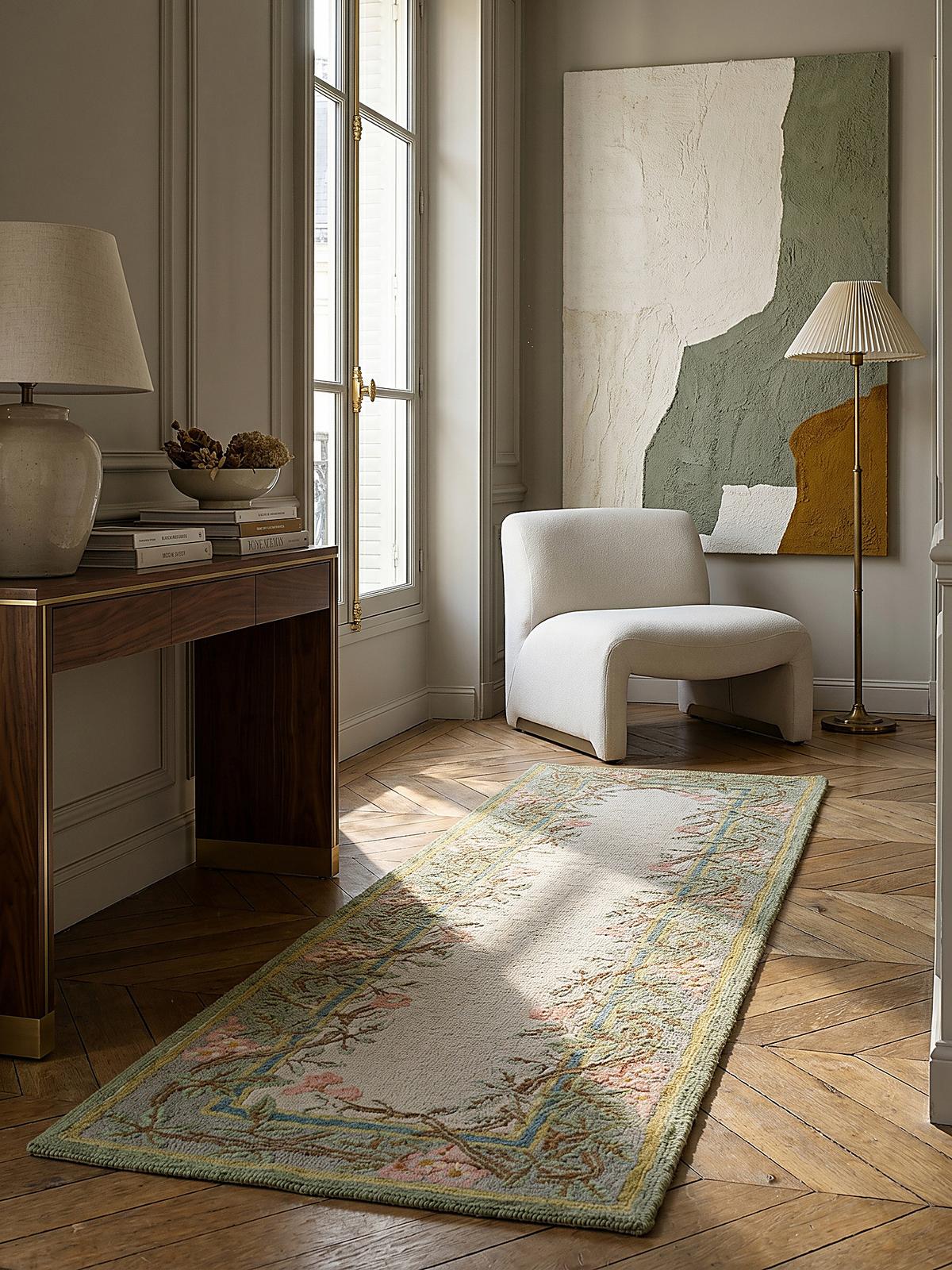 TEPPICH aus Wolle SOAR in Bunt, floral, 80 x 300 cm - Multicolor, Textil (300/80cm) - KADIMA DESIGN