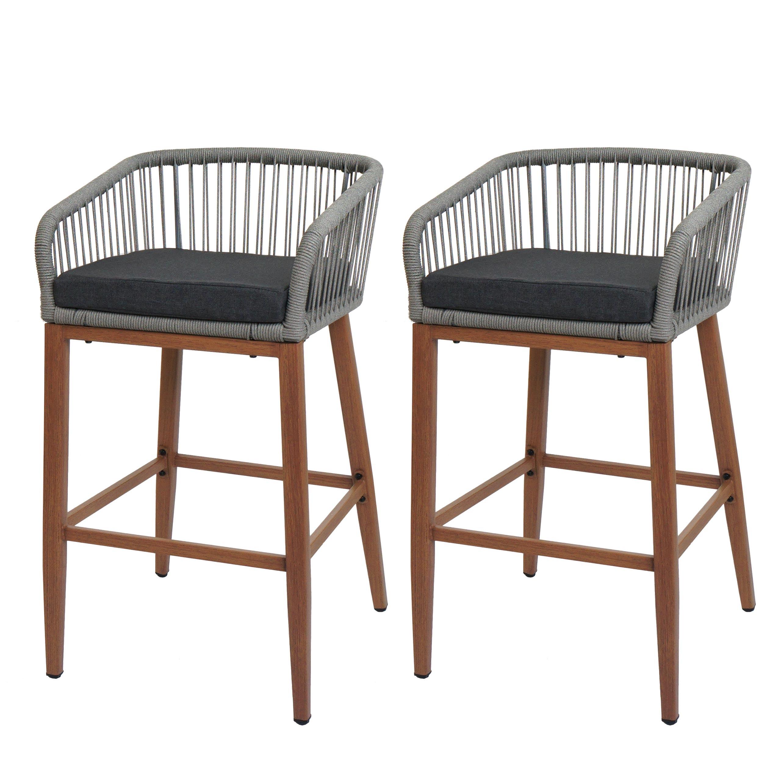 BARHOCKER Hellgrau, Dunkelgrau - Dunkelgrau/Hellgrau, Metall (51/92/53cm) - MCW