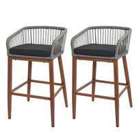 BARHOCKER Hellgrau, Dunkelgrau - Dunkelgrau/Hellgrau, Metall (51/92/53cm) - MCW