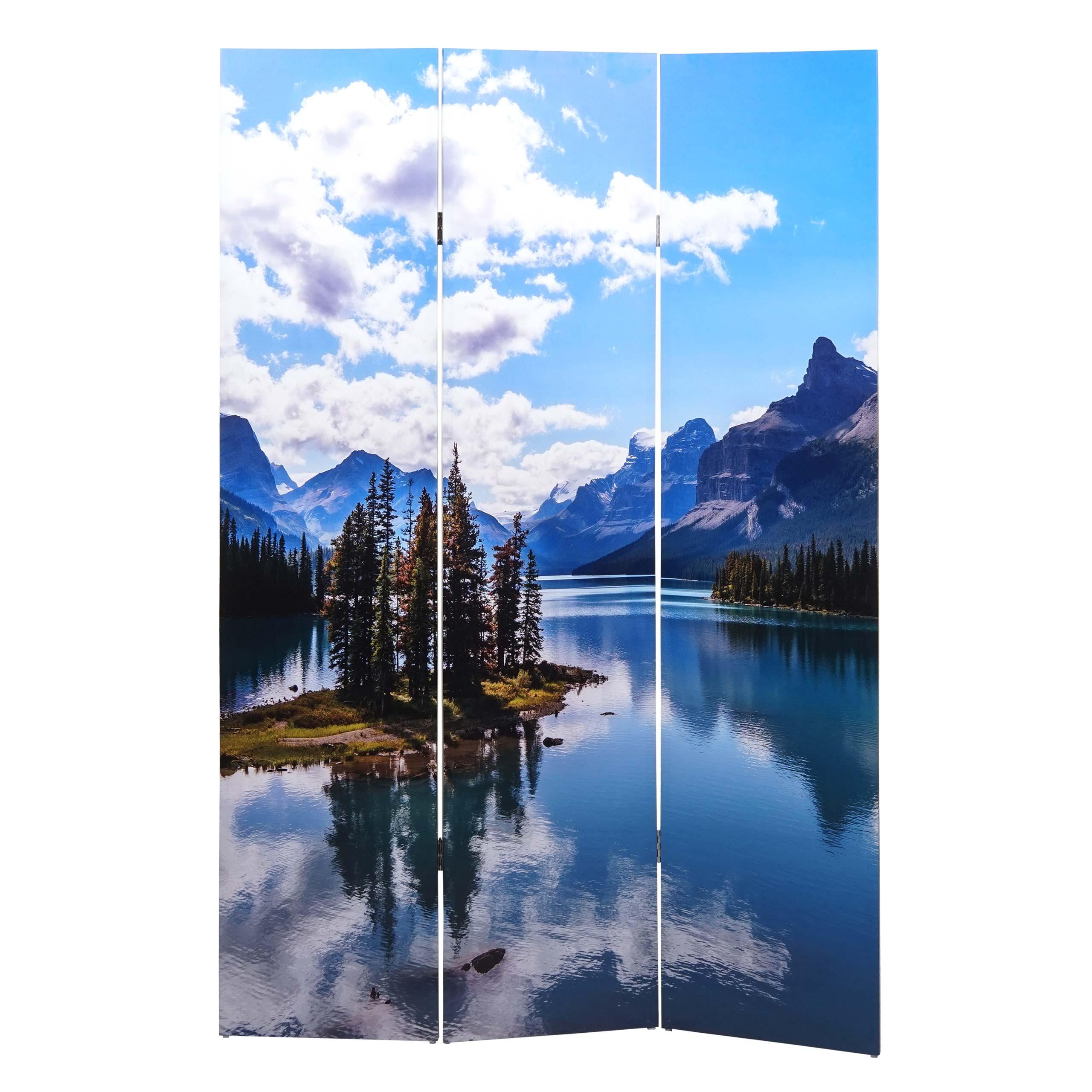 FOTO-PARAVENT Blau - Blau, Holz (121/180/2cm) - MCW