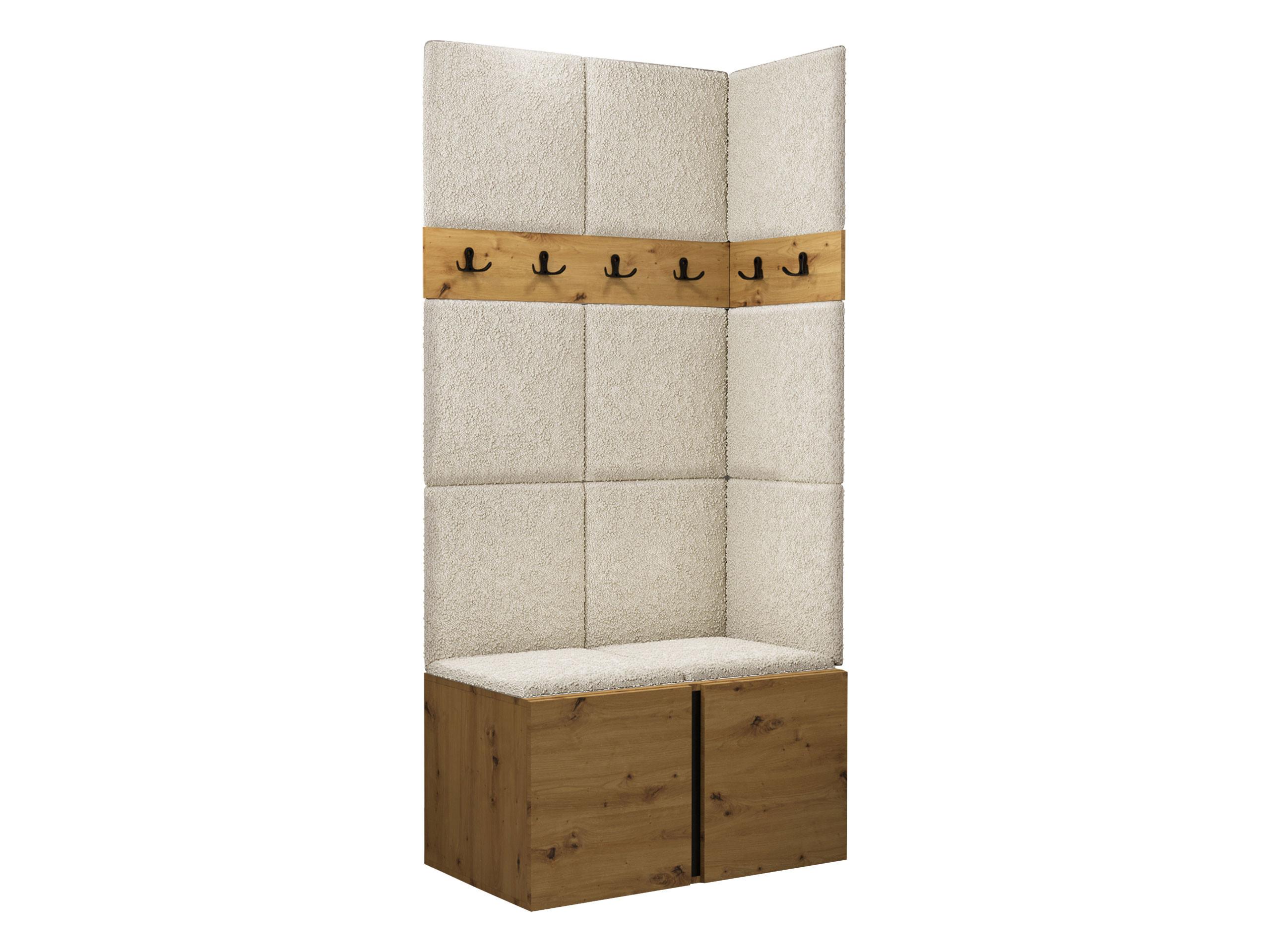 GARDEROBEN-SET Orion I - Creme/Eiche Artisan, Holzwerkstoff/Kunststoff (84/186/46cm) - MIRJAN24