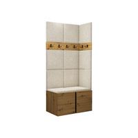 GARDEROBEN-SET Orion I - Creme/Eiche Artisan, Holzwerkstoff/Kunststoff (84/186/46cm) - MIRJAN24