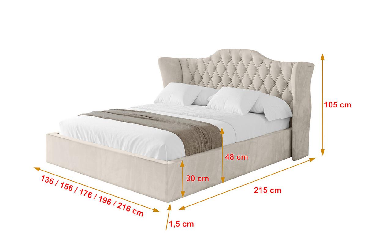 POLSTERBETT mit Bettkasten und Lattenrost, Boxbett ohne Matratze - ZORAN 140x200 Beige - Beige, Holzwerkstoff/Textil (140/200cm) - ALTDECOR