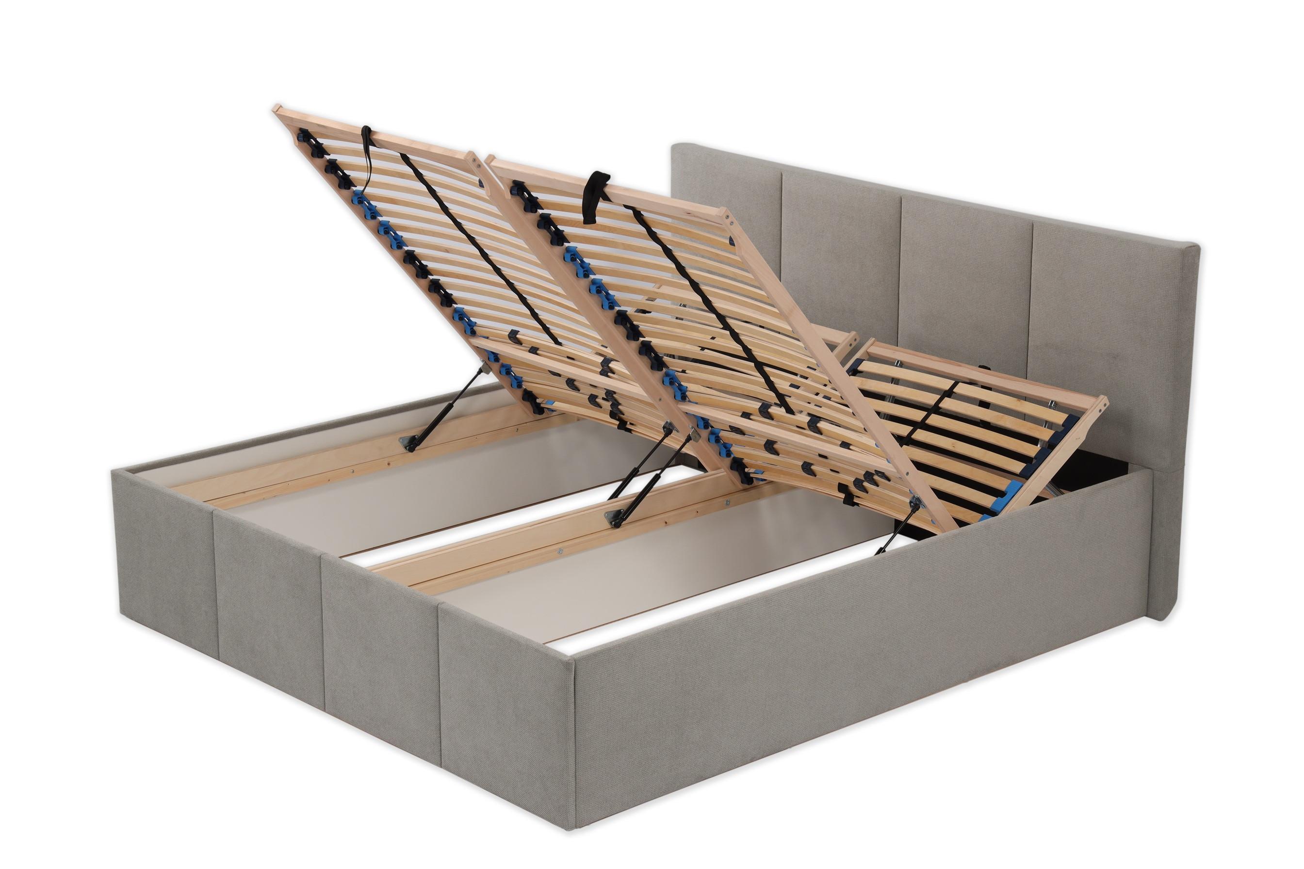 POLSTERBETT Dalas Granitgrau 180 x 200 x 40 cm Bettkasten Mit hochwertiger Matratze H2 (bis 100 kg) und Lattenrost - Grau, Holz (180/200cm) - Halmon Schlafkomfort Betten 