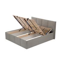 POLSTERBETT Dalas Granitgrau 160 x 200 x 40 cm Bettkasten Mit hochwertiger Matratze H3 (bis 120 kg) und Lattenrost - Grau, Holz (160/200cm) - Halmon Schlafkomfort Betten 