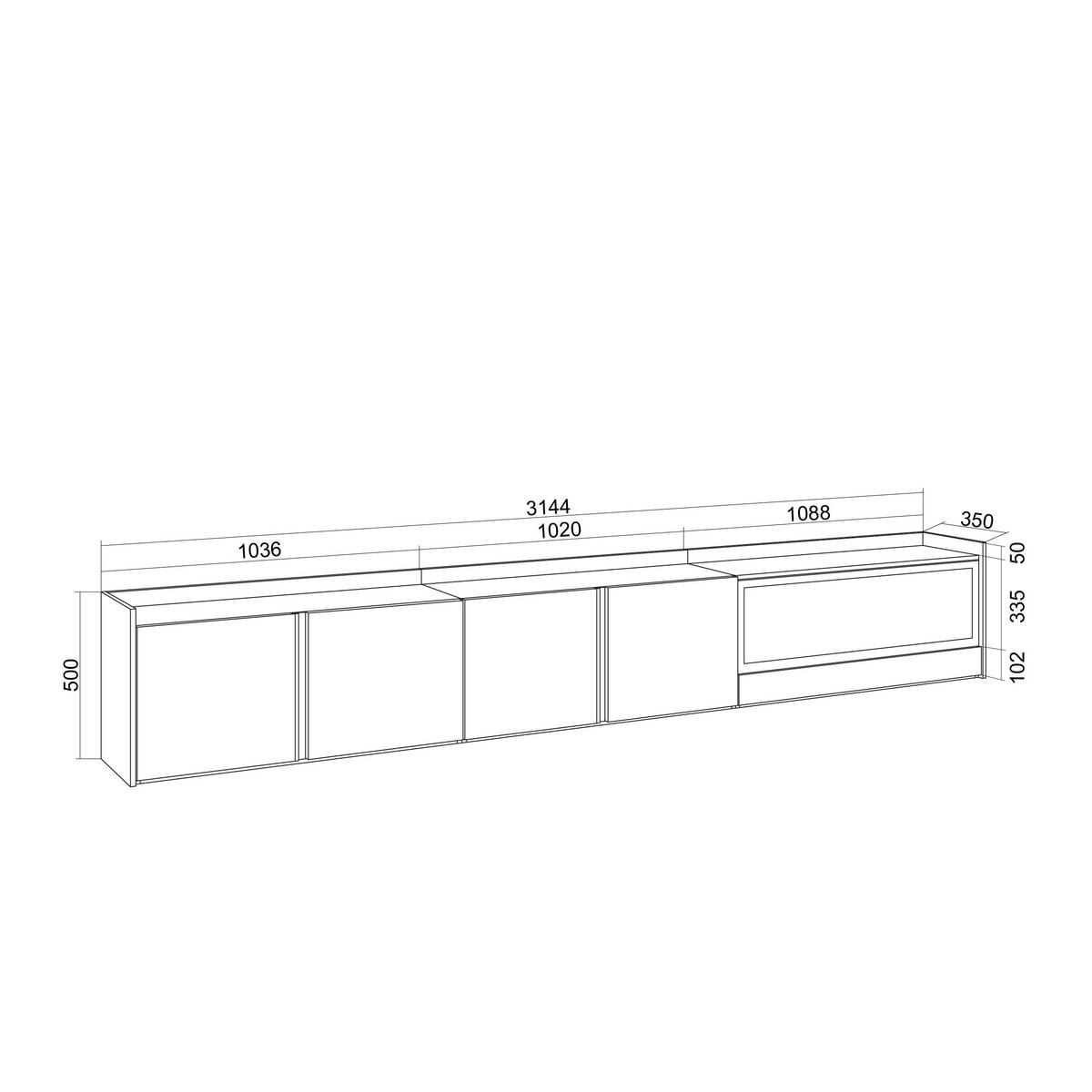 LOWBOARD, Beige, 315/35/50cm, Kamin mit Feuereffekt XXL - Beige, Holzwerkstoff (315/50/35cm) - Skraut Home