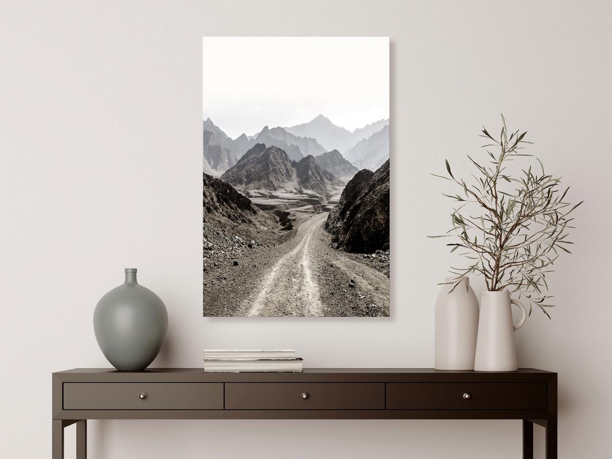 KUNSTDRUCK Braun 40/60 cm - Weiß/Braun, Textil (40/60cm) - KUNSTLOFT