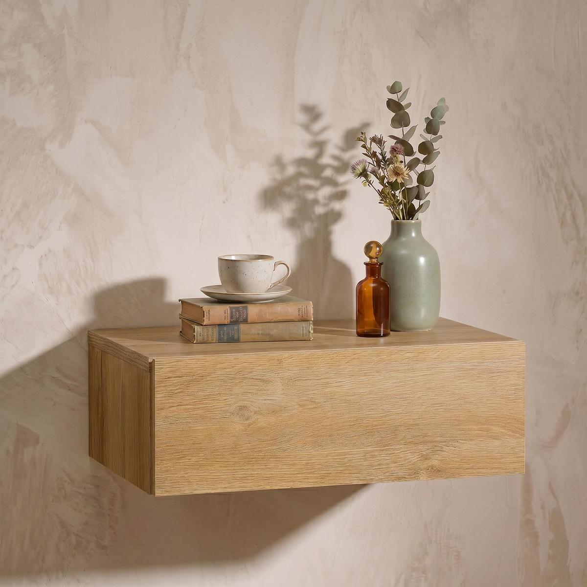HÄNGENDER NACHTTISCH ANNE - Wildeiche, Holzwerkstoff (42/14/30cm) - CARO-Möbel