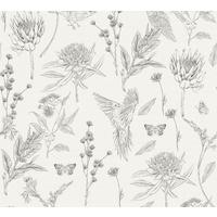 VLIESTAPETE Weiß 53/1005 cm - Grau, Textil (53/1cm) - KUNSTLOFT