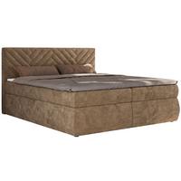 BOXBETT AVERTA 160/200 - Braun Schenille glatt - H3 - Braun, Textil (160/200cm) - MKS