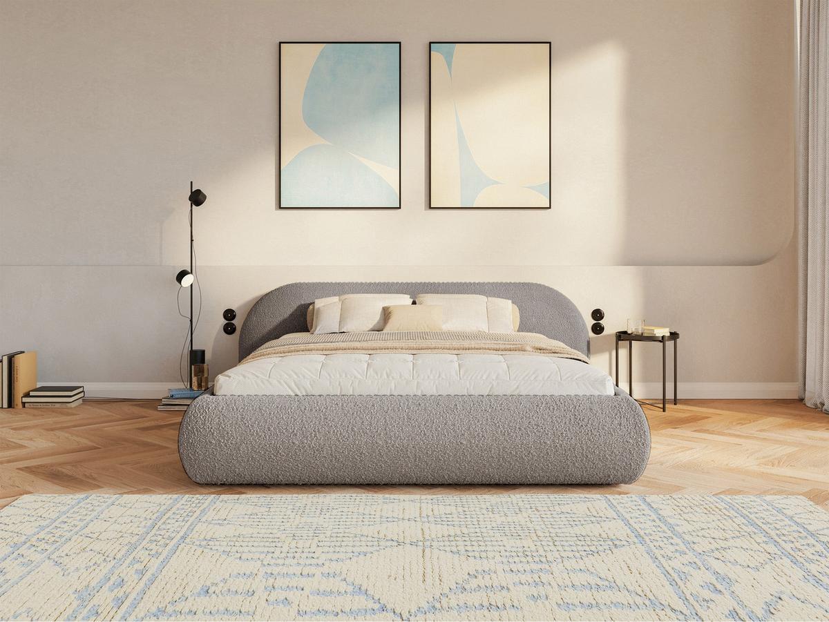POLSTERBETT Shels Low Graubeige 140x200 cm - Taupe/Schwarz, Kunststoff/Textil (140/200cm) - Selsey