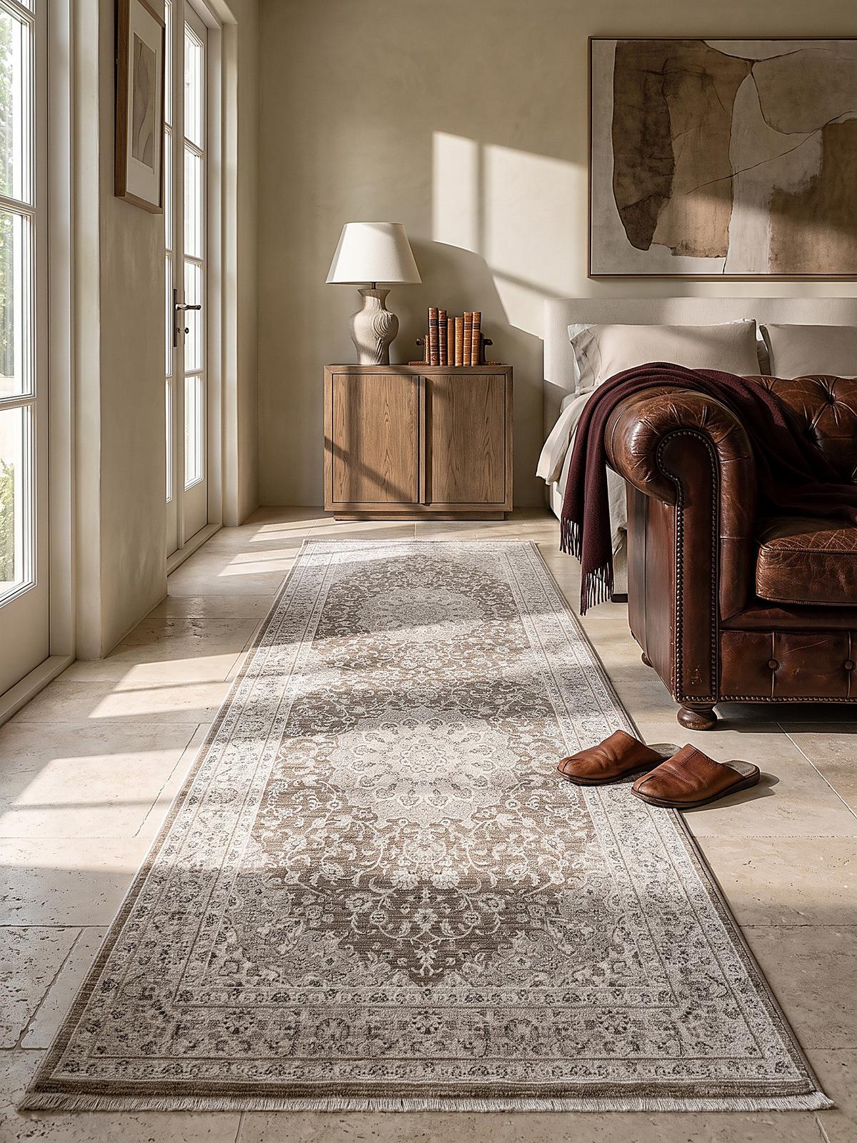TEPPICHLÄUFER Orientalisch SCRIVIA Polypropylen Braun 80 x 150 cm - Braun, Textil (80/150cm) - KADIMA DESIGN