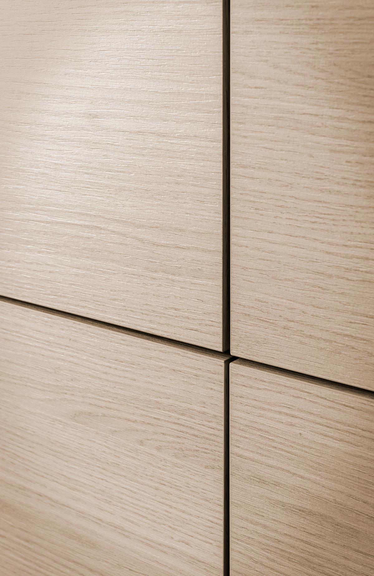 HIGHBOARD Eiche natur skandinavisch 108 cm, Kommode mit Push-to-Open - Eichefarben, Holz/Holzwerkstoff (108/130/39cm) - Furn.Design