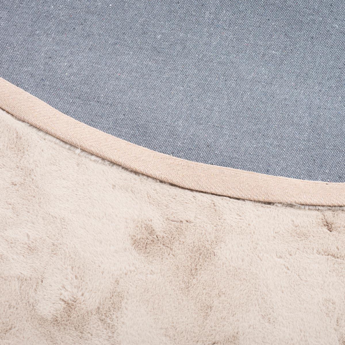 FELLTEPPICH LUXUS SUPER SOFT PLUSH RUND - Beige, Textil (120/120cm) - Pergamon