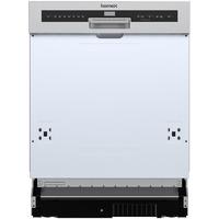 GESCHIRRSPÜLER teilintegrierbar 60 cm, Einbau Spülmaschine - 14 Maßgedecke, 7 Programme, AquaStop, 44 dB - Silberfarben, Kunststoff/Metall (59.8/81.5/57cm) - homeX