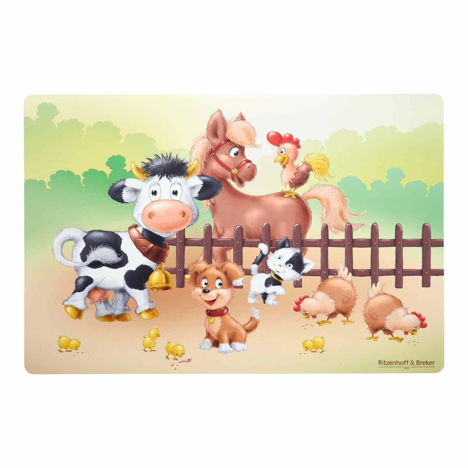 TISCHSET Hoftiere bunt 45 x 30 cm - Multicolor, Kunststoff (45/30/2cm) - Ritzenhoff Breker