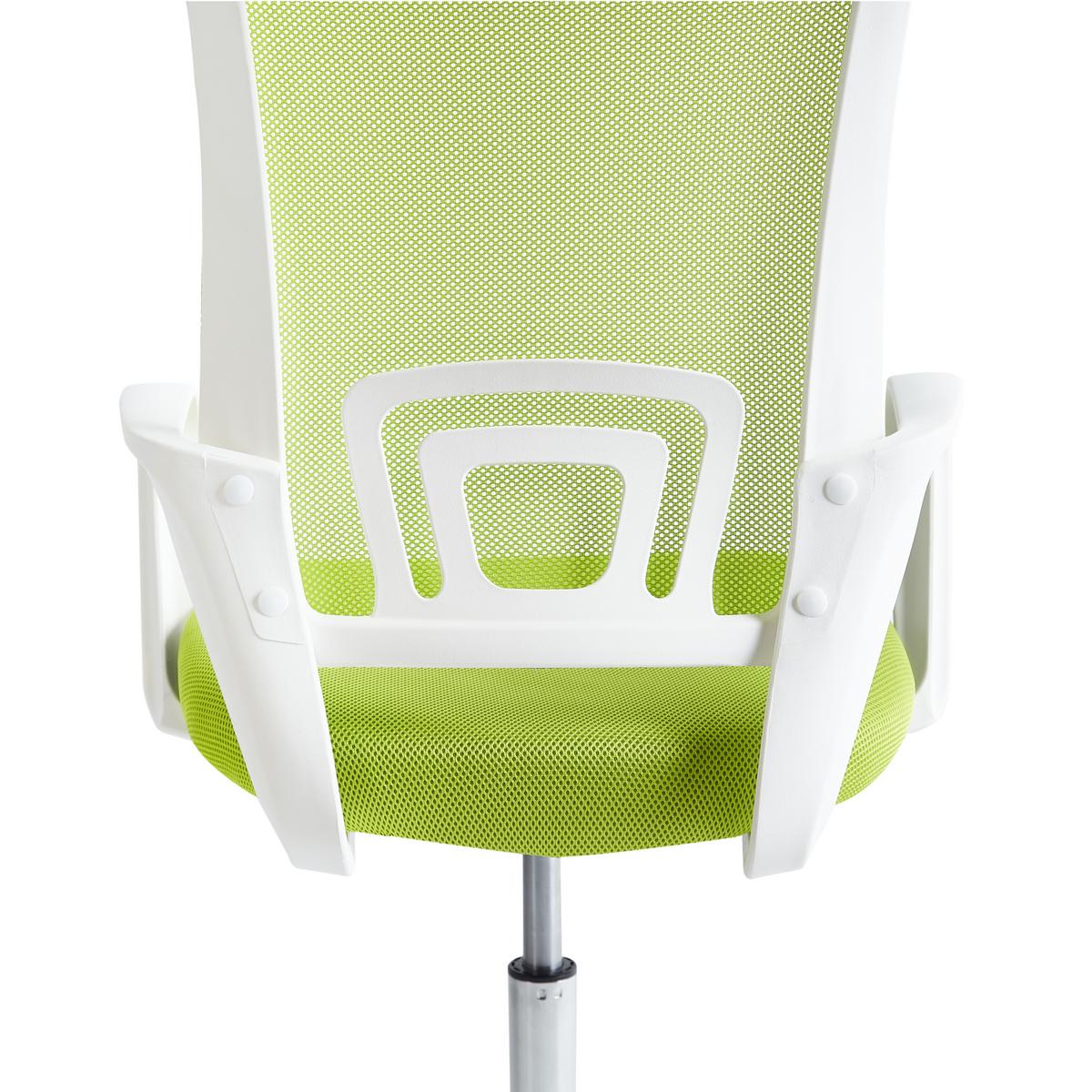 BÜROSTUHL Limettengrün Solid - Limette/Silberfarben, Textil (60/88/60cm) - Beliani