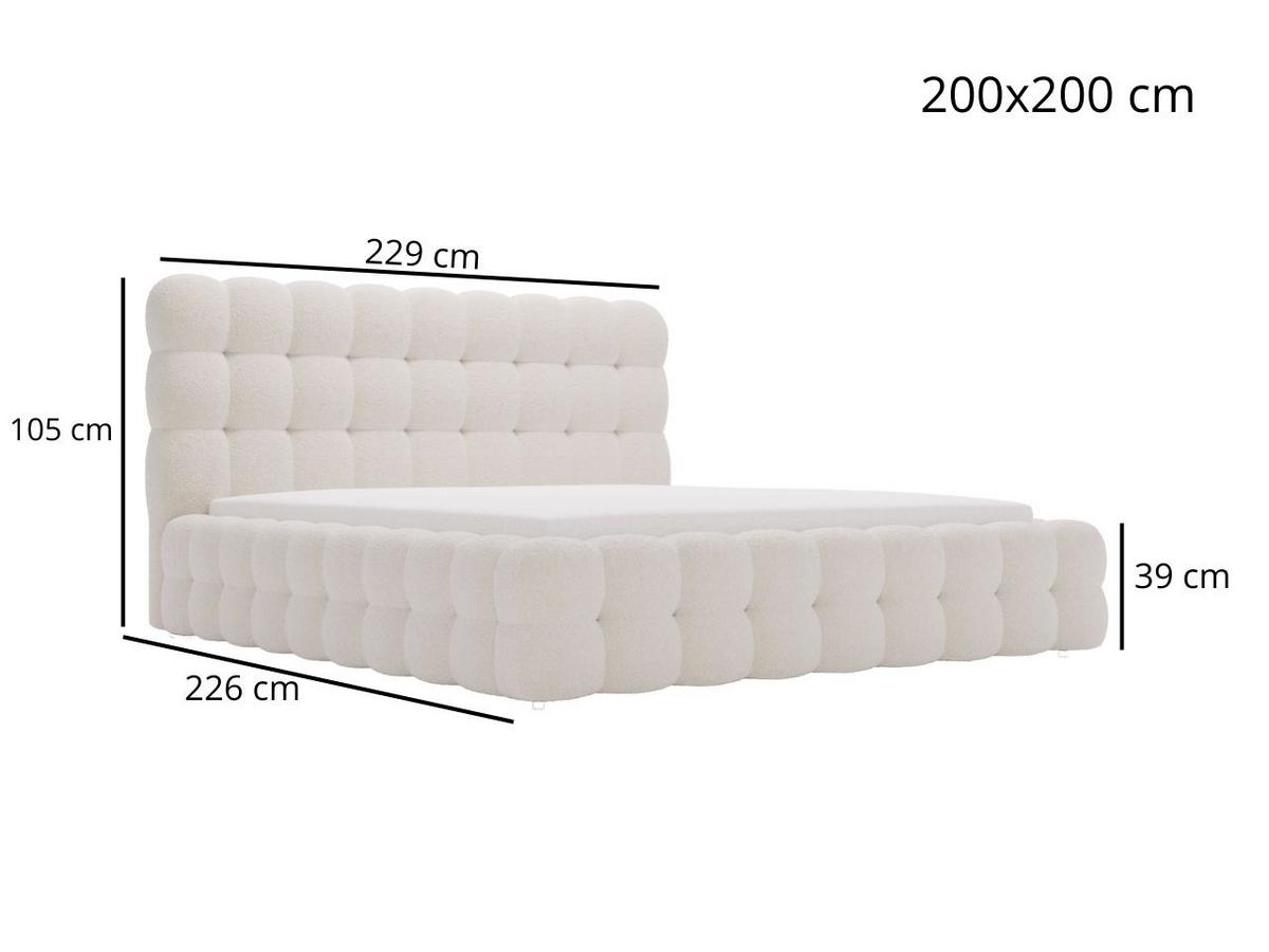 POLSTERBETT Twist 200x200 Grau - Naturfarben/Grau, Holz/Kunststoff (200/200cm) - Graingold