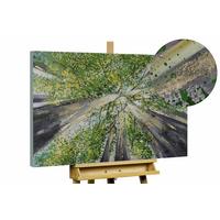 ACRYLBILD HANDGEMALT 100/75 cm - Braun/Grün, Holz/Textil (100/75cm) - KUNSTLOFT