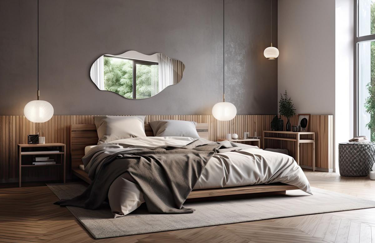 SPIEGEL 45x90 cm asymmetrisch - Transparent, Glas (45/90/0.4cm) - Wallfluent