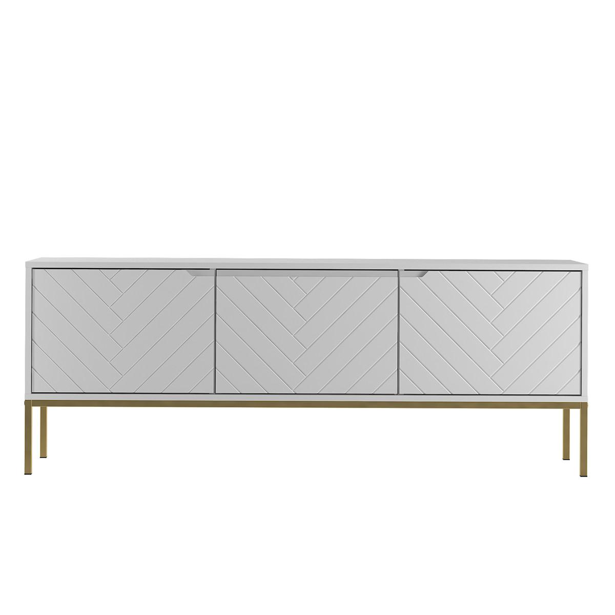 TV-MÖBEL Daria Weiß - Weiß, Holzwerkstoff (151/77/39cm) - Petits-meubles
