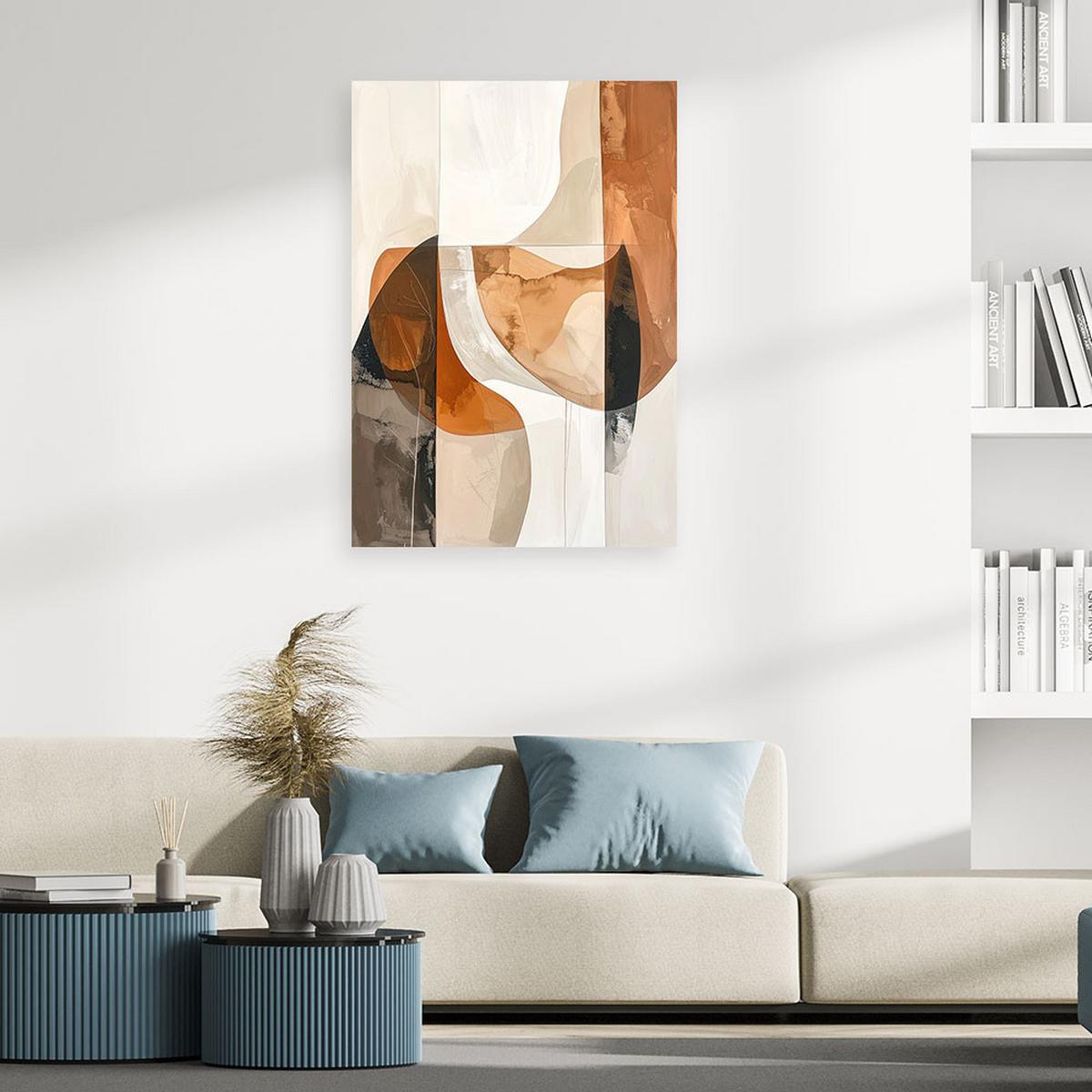 LEINWANDBILD Abstraktion 70x100cm - Beige, Textil (70/100cm) - Feeby