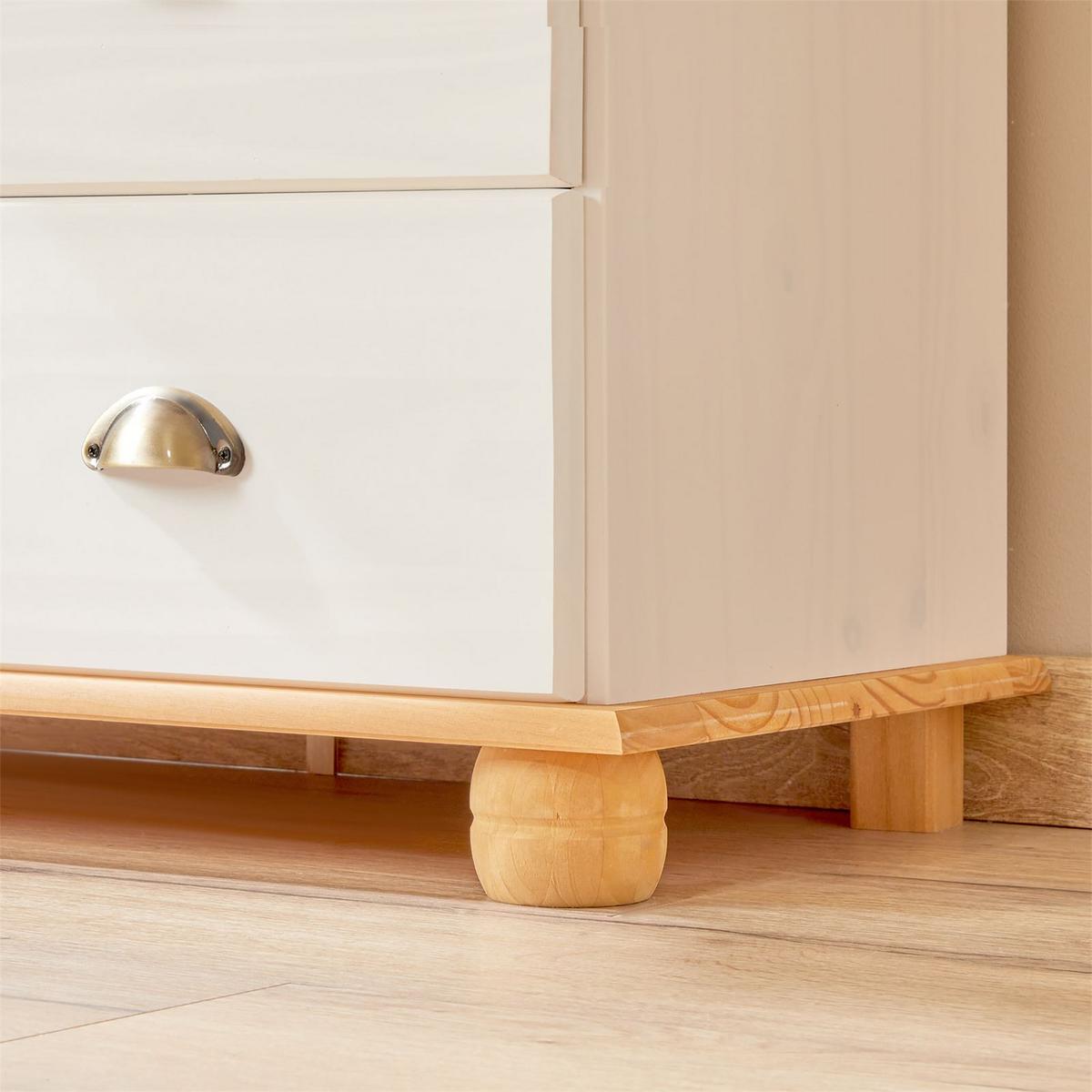 SEKRETÄR GOMES weiß/braun - Weiß/Braun, Holz (38/82/108cm) - IDIMEX