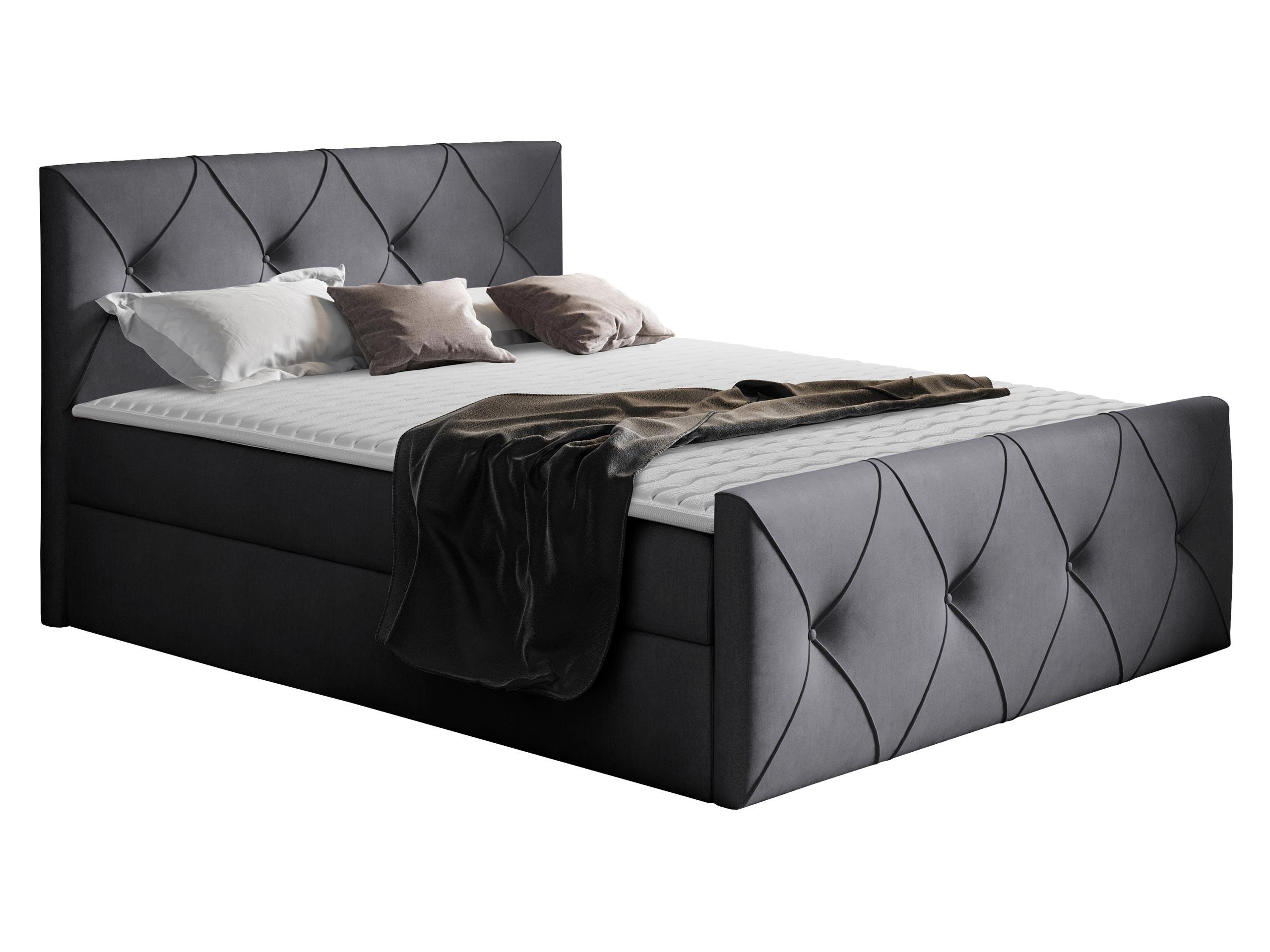 BOXBETT Crystal Lux - H3 - Graphitfarben, Holz (160/200cm) - MIRJAN24