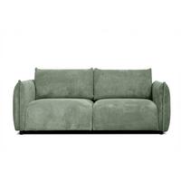 SOFA TAUER 3-Sitzer, mintgrün - Schwarz/Mintgrün, Holzwerkstoff/Kunststoff (112/84/206cm) - Wozimo