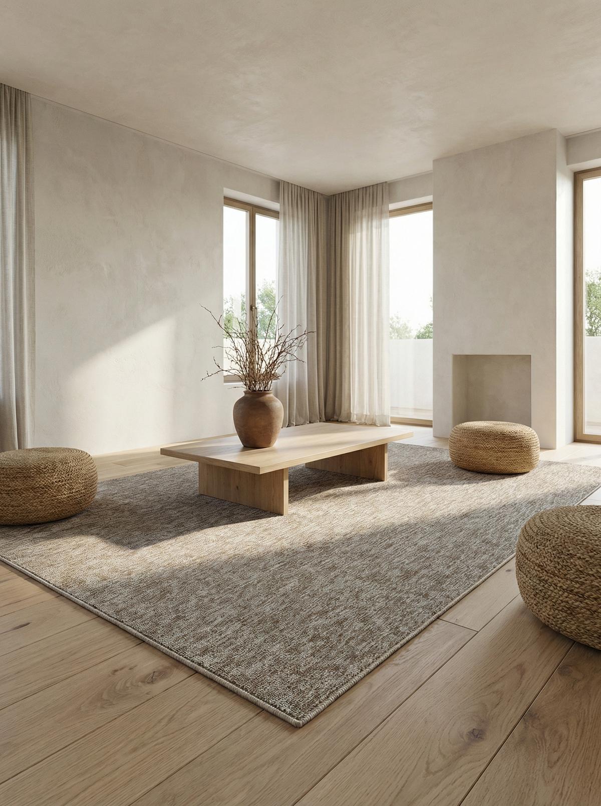 KURZFLORTEPPICH AMMER, einfarbig, Beige, 60 x 100 cm - Beige, Textil (100/60cm) - KADIMA DESIGN